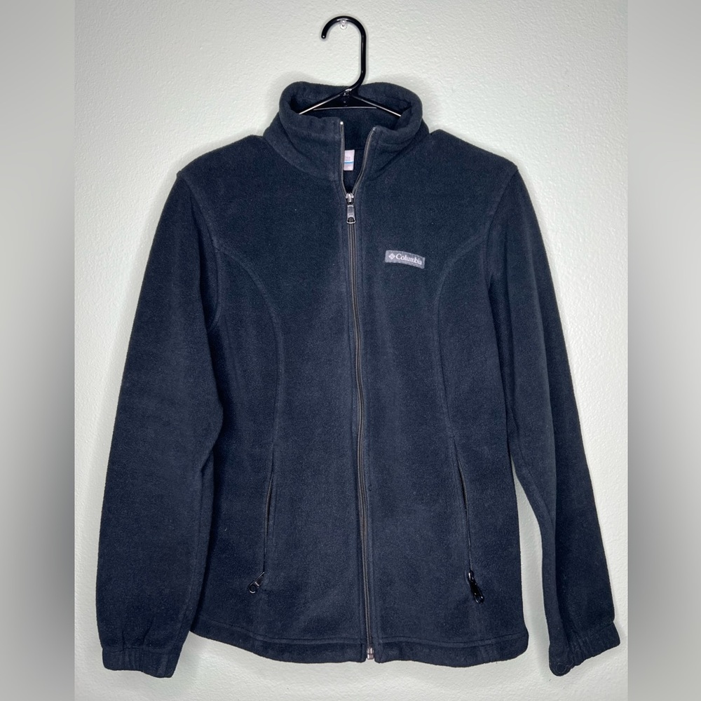 Columbia black fleece pullover sweater size M